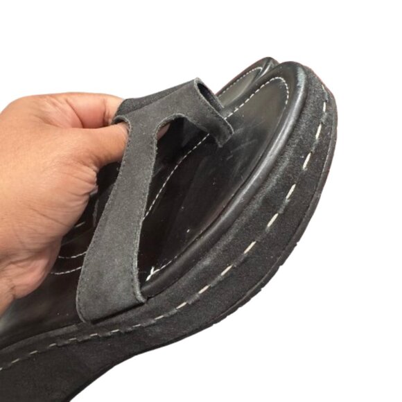 Donald J. Pliner Toe Black Y2K Whimsigoth Wedge Platform Salya Sandals (SZ 10 M) - Picture 6 of 13